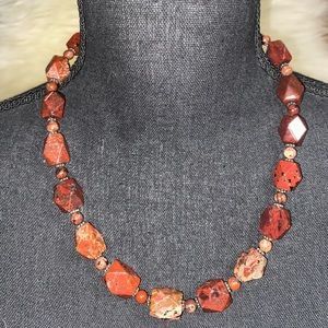 Handmade Natural Madagascar Red Jasper Necklace